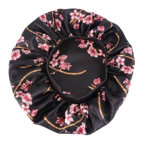 SOIMISS Runde Satin Schlafmütze Elastische Schlafhaube für Damen Atmungsaktive Haarhaube für Friseuren und Nachtpflege Vielseitig Einsetzbar für Schlafen Waschen Baden von SOIMISS