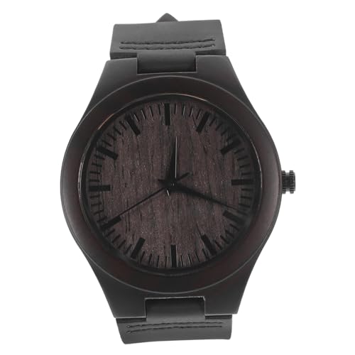 SOIMISS 1 Stück Herren Holzarmbanduhr mit Edelstahlverschluss Stilvolle Quarzuhr Kaffee Design Leicht und Komfortabel als zu Besonderen Anlässen Handgefertigte Holzuhr für Männer von SOIMISS