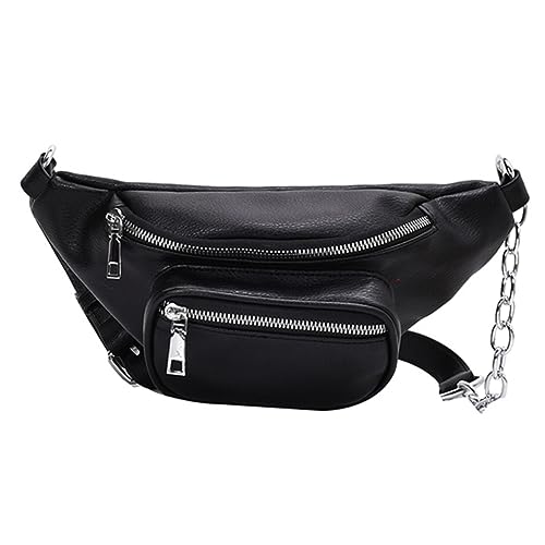 SOIMISS Damen Gürteltasche Aus Pu- Umhängetasche Telefontasche Mit Kette Robust Und rutschfest Doppeltaschen-Design von SOIMISS