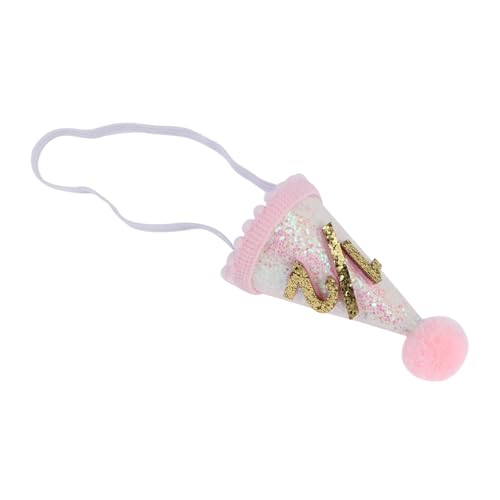 SOIMISS 1 Stück Kinderhaarschmuck Hut Nummer Geburtstagskronen Für Erster Geburtstag Kleine Geburtstagsparty Vorräte Geburtstagszubehör Hexen Moo Girl Kunstleder Weiß von SOIMISS