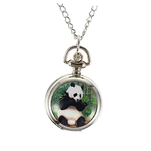 SOIMISS 1 Stück Panda Keramik Taschenuhr Halskette für Retro Design Tragbare Quarzuhr für Schüler und Souvenirs für Besondere Anlässe von SOIMISS