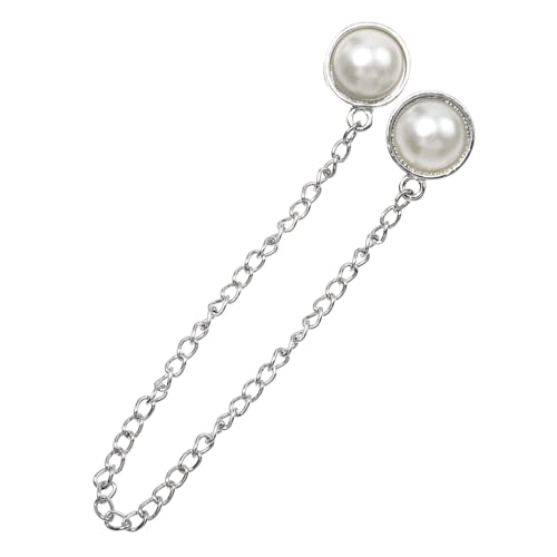 SOIMISS 1 Stück Perlenkragen Brosche Broschen Für Damen Hemdkragen Clip Hemdkragen Brosche Kleidungskragen Clip Pullover Clips Perlen Brustnadel Damen Corsage Kragen Clip Kette von SOIMISS