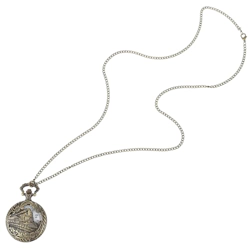 SOIMISS Vintage Taschenuhr Mit Kette Quarz Uhr Retro Design Hängende Taschenuhr Verarbeitung Für Präzise Zeitmessung Und Schöne Dekoration von SOIMISS