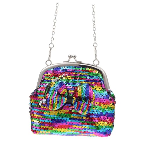 SOIMISS Paillettentasche Für Mädchen Tragbare Schultertasche Dekorative Geldbörse Mit Abnehmbarer Kette Geeignet Für Alltag Shopping Und Partys von SOIMISS