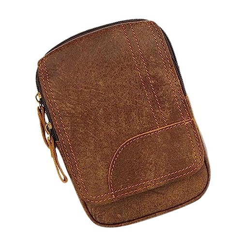 SOIMISS Retro Stil Herren Gürteltasche Aus Echtem Material Leichtgewichtige Outdoor Sport Tasche Mit Hochwertigem Reißverschluss Für Wandern Camping Reisen Und Täglichen Gebrauch von SOIMISS