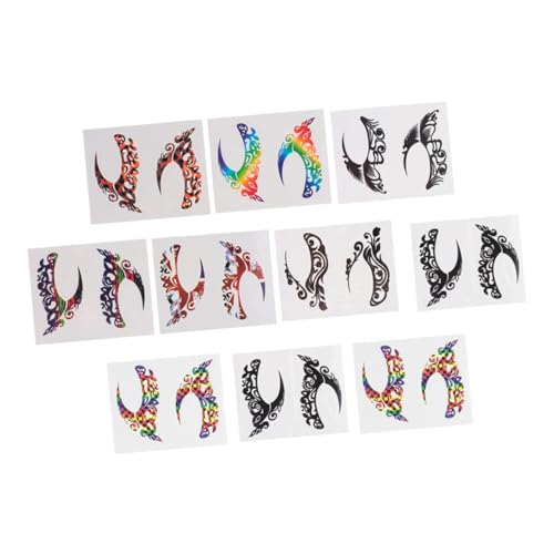 SOIMISS 10paare Eyeliner Aufkleber Festival Augen Sticker Lidschatten Aufkleber Augen Makeup Dekor Für Kostüm Party Karneval Maskerade von SOIMISS