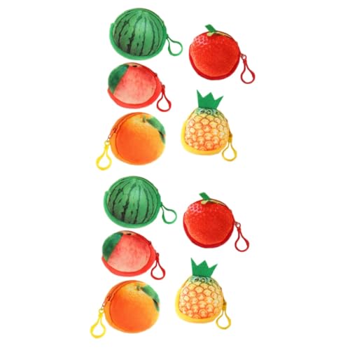 SOIMISS 10stücke Teiliges Mini Obst Schlüsselanhänger Lebendige Erdbeere Wassermelone Pfirsich Orange Und Ananas Kreative Geldbörse Für Damen Für Münzen Und Schlüssel Praktisch von SOIMISS