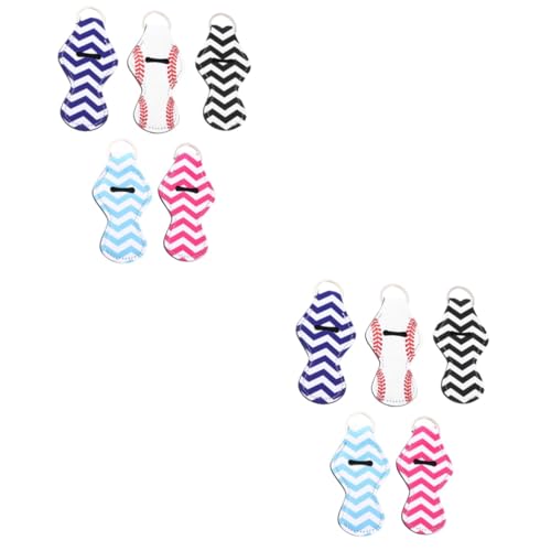 SOIMISS 10stücke Teiliges Bunter Neopren-lippenstifthalter Schlüsselanhänger Kreative Aufbewahrung Für Lippenpflege Passend Für Handtaschen Und Rucksäcke von SOIMISS