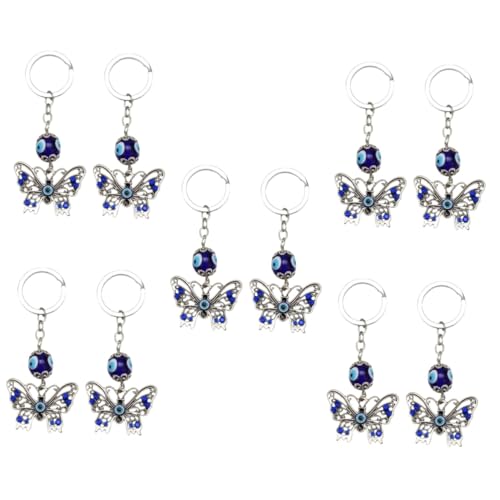 SOIMISS 10stücke Schmetterlinge Schlüsselanhänger Mit Bösem Blick Praktische Für Taschen Und Schlüsselbund Stilvolle Dekoration Für Frauen Und Männer von SOIMISS
