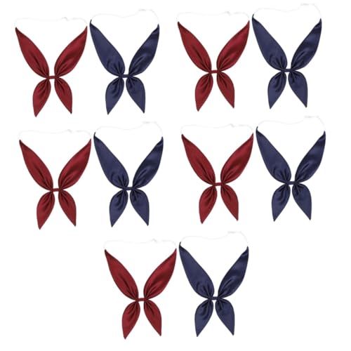 SOIMISS 10stücke Teiliges Fliege Für Sailor-uniform Japanische Schuluniform Krawatte Für Cosplay Weinrot Und Einfach Zu Befestigen Elegantes Zubehör Für Mädchen Und Damen von SOIMISS