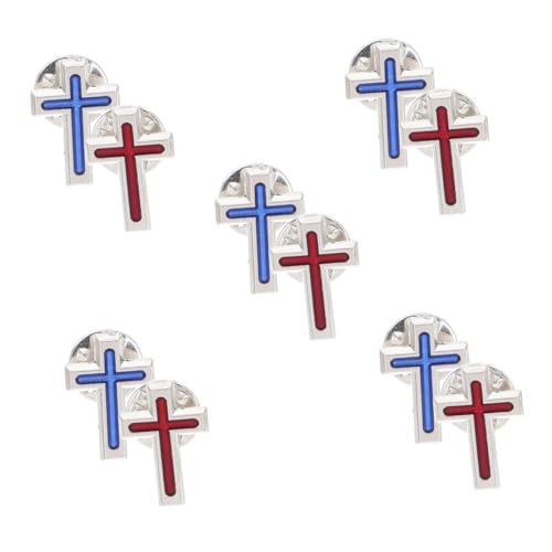 SOIMISS 10 Stück Anstecknadel Mit Christlichem Glaubenskreuz – Emaille-anstecknadel Für Männer Und Frauen – Gastgeschenk Zur Katholischen Erstkommunion – Metallbrosche Für Anzüge Und von SOIMISS