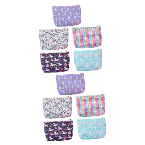 SOIMISS 10stücke Teiliges Cartoon Einhorn Geldbeutel Pu Münzbeutel Für Frauen Niedliche Aufbewahrungstasche Für Kleingeld Lippenstifte Und Kleine Accessoires Für Unterwegs von SOIMISS