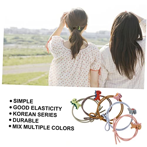 SOIMISS 10 Stück Teiliges Dinosaurier Haargummis für Mädchen Kleine Elastische Haarbänder mit Niedlichen Motiven Farbenfroher Haarschmuck Hoher Haarschäden Strapazierfähiges Material von SOIMISS