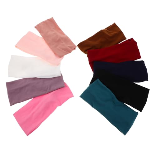 SOIMISS 10 Stück Teiliges Elastische Stirnbänder für Damen Weiche Rutschfeste Dehnbare Haarbänder mit Modischem Knoten Komfortabel und Schweißabsorbierend für Yoga Sport und Alltag von SOIMISS