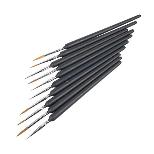 SOIMISS 10 Stück Teiliges Feiner Linienzeichner Pinsel Ergonomisch Geformte Malpinsel für Aquarell Nageldesign Acryl und Ölfarben Langlebig und Rutschfest für Präzises Detailmalen von SOIMISS