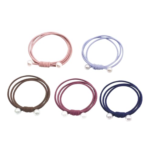 SOIMISS 10 Stück Teiliges Haargummi mit Künstlichen Perlen Elastisch und Stilvoll Geeignet für Frauen und Mädchen Hält Pferdeschwanz Sicher Modisches Haaraccessoire in Zufällige Farbe von SOIMISS
