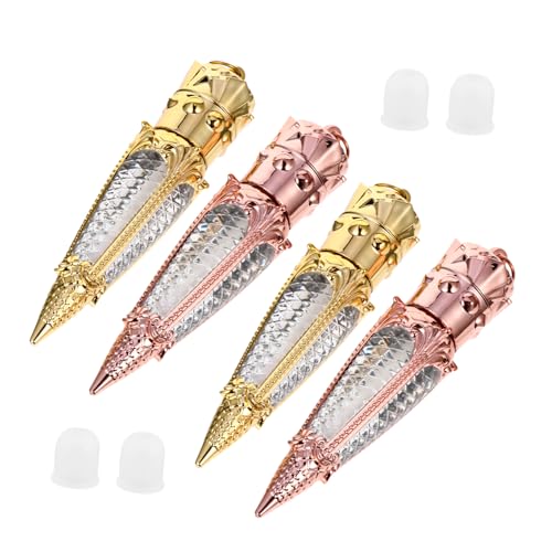 SOIMISS 10 Stück Teiliges Lippenpflege Behälter Karottenform Lipgloss Tube Lippenstift Nachfüllflasche Tragbar Auslaufsicher Für Damen DIY Kosmetik Verpackung Rosa Gold Gold von SOIMISS