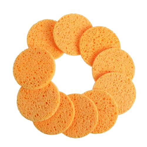 SOIMISS 10 Stück Teiliges Makeup Entferner Pads Ovale Natürliche Holzpulpa Gesichtsreinigungsschwämme Wiederverwendbar Sanftes Abschminken und Porentiefe Reinigung Zufällige Farbe von SOIMISS