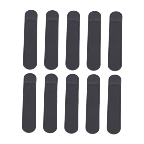 SOIMISS 10 Stück Teiliges PU Leder Stifteset Schutzhülle für Touch Stylus und Füllfederhalter Kratzfest Leicht Abnehmbar Klassisch Schwarzes Federmäppchen für Tablet und Touchpen von SOIMISS