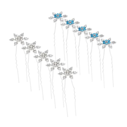 SOIMISS 10 Stück Teiliges Schneeflocken-haarspangen U-förmige Haarklammern aus Leichtem Legierungsmetall mit Funkelndem Strass Brautschmuck für Frauen Mädchen Hochzeit Fotografie von SOIMISS