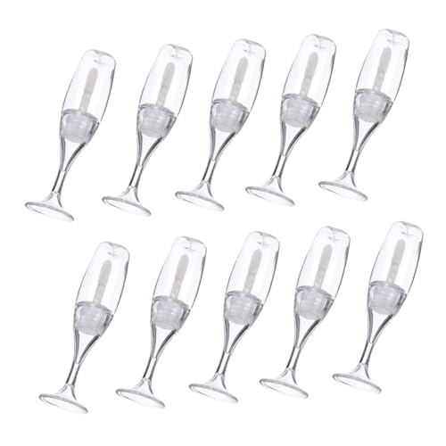 SOIMISS 10 Stück Teiliges Transparenter Lippenpflegestift behälter in Weinglasform Nachfüllbare Lippenfarbe Flasche für DIY Kosmetik Leichte Tragbare Lipgloss tube für Frauen und Mädchen von SOIMISS