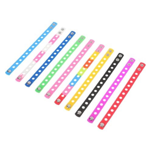 SOIMISS 10 Stück Teiliges Verstellbares Silikonarmband Bunte und Erwachsenen Armbänder DIY Schmuck Bastelset für Party Spiel und Kreative Dekoration von SOIMISS