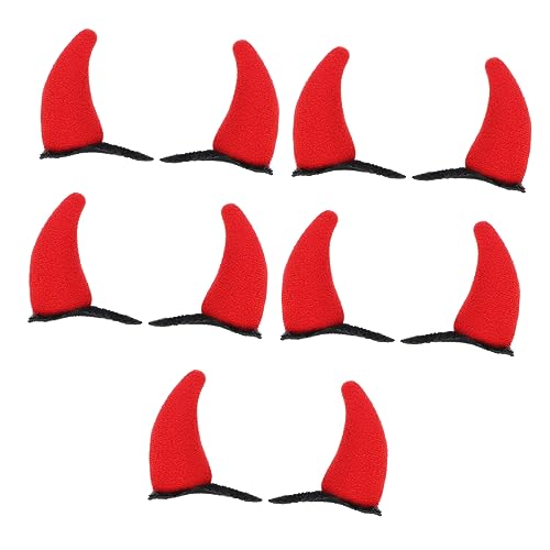SOIMISS 10 Stück Teufel Hörner Haarclips Halloween Haarschmuck Gothic Cosplay Haarspangen Leicht und Strapazierfähig für Frauen Mädchen Karneval Kostüm Zubehör von SOIMISS