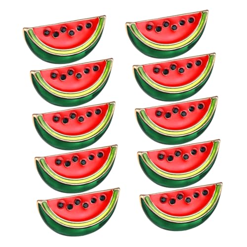 SOIMISS 10 Stück Wassermelonen Brosche Stilvolle Anstecknadel Kreative Cartoon Brosche für Kleidung Taschen und Hüte Modisches Accessoire für Sommerlooks von SOIMISS