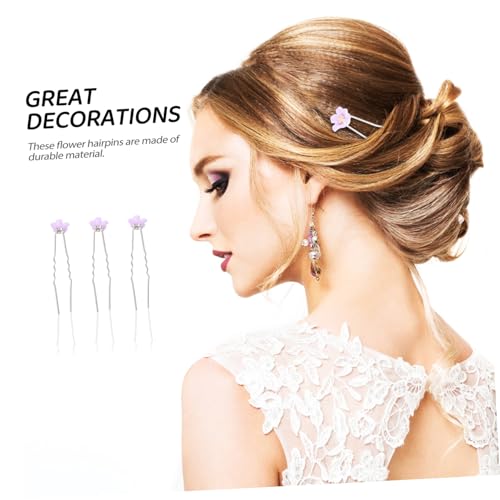 SOIMISS 10 Teiliges U förmige Haarnadeln mit Blumenmotiv Eleganter Haarschmuck für Braut und Hochzeit Dekorative Haarspangen für Damen und Mädchen Festlicher Hochzeitsaccessoire von SOIMISS