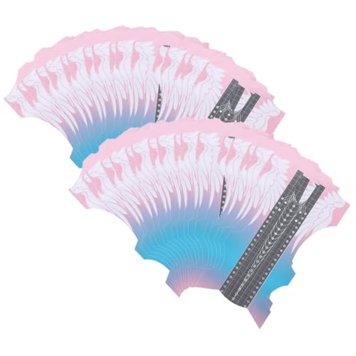 SOIMISS 100 Stück Nagelverlängerungsformen Papierhalter DIY Nail Art Form Sticker für Fingernägel Praktische Wiederverwendbare Maniküre Werkzeuge Geeignet für Nagelverlängerung und von SOIMISS