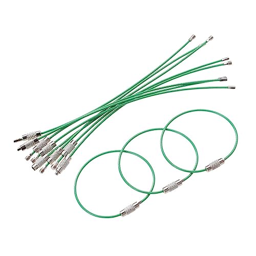 SOIMISS 10 Stück Grüne Schlüsselanhänger Aus Edelstahldraht Robuste Schlüsselhalter für Gepäckanhänger Draht und Mechanismus von SOIMISS