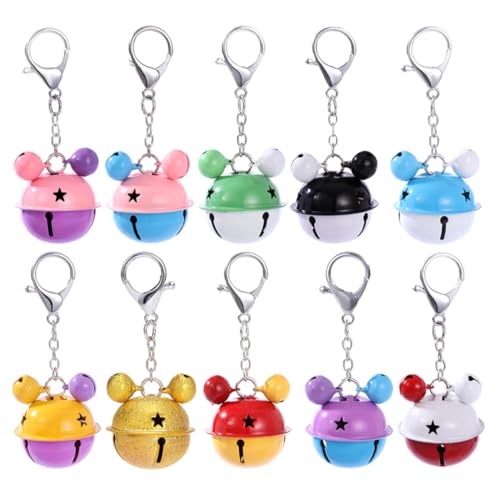 SOIMISS 10stücke Metall Glocken Schlüsselanhänger Kreative Schlüsselanhänger Zufälligen Farben Dekoration Für Schlüssel Taschen Und von SOIMISS