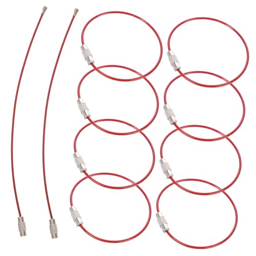 SOIMISS 10stücke Draht Schlüsselanhänger Schlaufenhalter Stahldraht Schlüsselring Metallschlüsselringe Schlüsselanhänger DIY Komponenten Für Organisation von SOIMISS