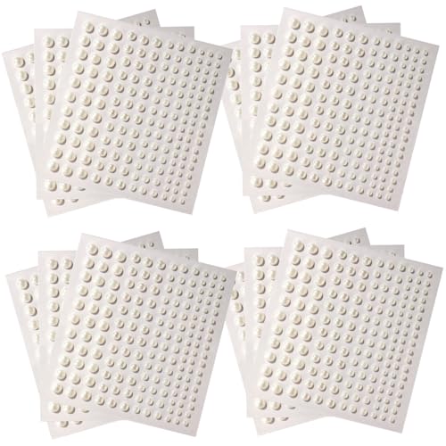 SOIMISS 12 Blatt Selbstklebende Perlen Aufkleber für Gesichtsmakeup und Nagelkunst Bunte Perlendekorationen für Partys Festivals und Cosplay von SOIMISS