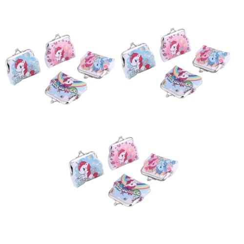 SOIMISS 12stücke Teiliges Einhorn-münzbeutel Für Damen Kurzer Geldbeutel Mit Cartoon-Muster Für Karten Bargeld Und Kleine Gegenstände Assortierte Farben von SOIMISS
