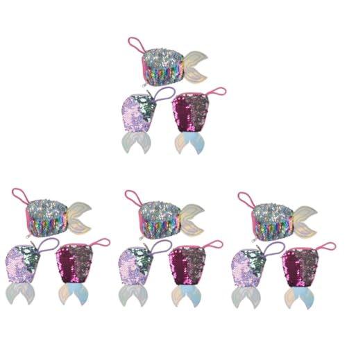 SOIMISS 12stücke Mermaid Geldbörse Mit Glitzer-Sequins Bunte Accessoires Für Geburtstagsfeiern Weihnachten Und Mehr Als Oder Dekoration Für Taschen von SOIMISS
