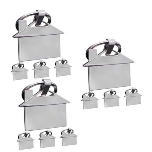 SOIMISS 12stücke Hausförmige Schlüsselanhänger Kreative Metall Schlüsselringe Für Wohnungseinweihung Einzugsgeschenke Und Schlüsseldekoration Für Jungen Und Mädchen von SOIMISS