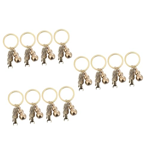 SOIMISS 12 STK Stier-anhänger Aus Messing Tier-schlüsselanhänger Schlüsselanhänger Mit 3D-Tier Kuh Schlüsselanhänger Segen-anhänger-schlüsselanhänger Glücksmünzen-anhänger Kuh Figur Golden von SOIMISS