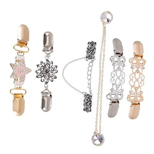 SOIMISS 12stücke Retro Brooches Vintage Sweater Clips Flower Star Designs Für Cardigans Und Kleider Zufällige Farben Modische Accessoires Für Frauen von SOIMISS