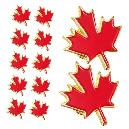 SOIMISS 12 Stück Kanadische Ahornblatt Emaille Anstecker Metallbrosche für Kleidung Taschen und Hüte Ahornblatt Brosche für Tag und Alltag von SOIMISS