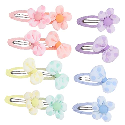 SOIMISS 12 Stück Teiliges Candy Farben Haarklammern mit Stoffblumen Niedliche Kleine Haarklammern für Mädchen Rutschfeste Haarschmuck Accessoires in Grün Blau Gelb Orange Passend für von SOIMISS