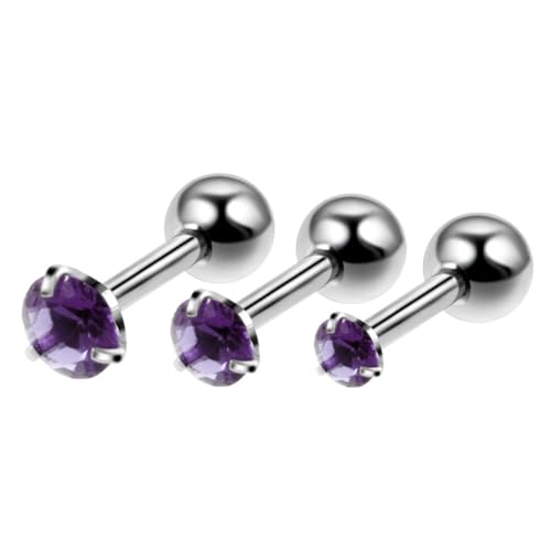 SOIMISS 12 Stück Teiliges Cartilage Ohrstecker mit Zirkonia Chirurgischer Bunte Helix Piercing Schmuck Hautfreundlich Langlebig Unisex für Damen und Herren von SOIMISS