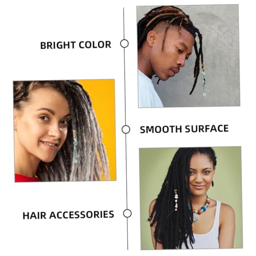 SOIMISS 12 Stück Teiliges Dreadlock Schmuck aus Jade und Legierung Langlebige Flechtperlen für Zöpfe und Dreadlocks Wiederverwendbare Haar Accessoires für Alltag Hochzeit Party und Tanz von SOIMISS