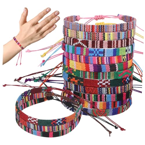 SOIMISS 12 Stück Teiliges Geflochtene Fußkettchen Verstellbar Boho Strand Armbänder für Damen und Herren als Modisches Schmuckaccessoire für Surfer und Sommerpartys von SOIMISS