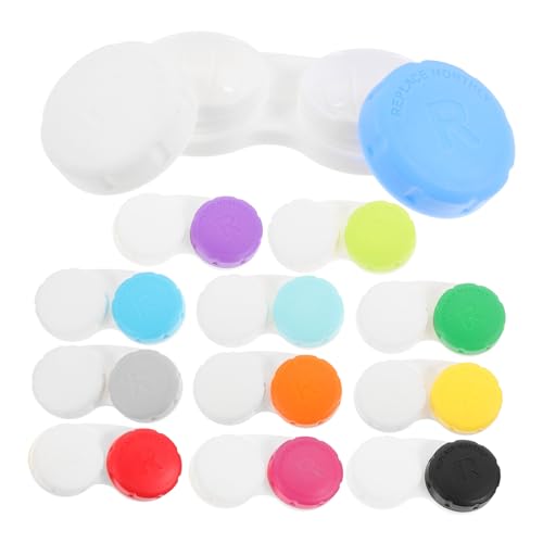 SOIMISS 12 Stück Teiliges Kontaktlinsen Etui aus Auslaufsicherer Tragbarer Organizer Kleines Leichtes Aufbewahrungsbox für Weiche Kontaktlinsen für Reisen und Alltag von SOIMISS