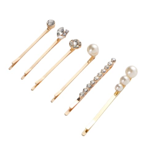 SOIMISS 12 Stück Teiliges Perlen haarspangen mit Strasssteinen Umweltfreundliche Legierte Haarklammern für Frauen und Mädchen Vielseitiger Haarschmuck für Alltag Hochzeit Party und von SOIMISS