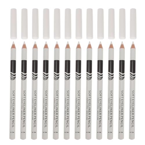 SOIMISS 12 Stück Wasserdichte Weiße Eyeliner Stifte Multifunktionale Augenbrauen und Lidschatten Pinsel für Strahlende Augen für Make Up Anwendungen von SOIMISS