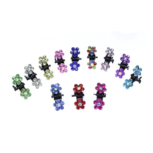 SOIMISS 120 Stück Mini Haarklammern für Mädchen Bunte Blumen Haarklammern für Kreative Styles und Anlässe Wie Weihnachten und Geburtstagsfeiern von SOIMISS