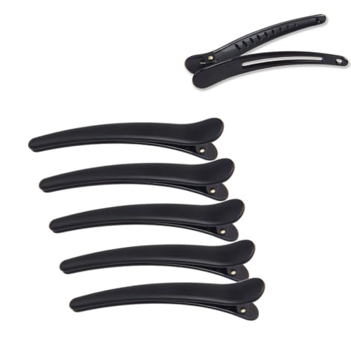 SOIMISS 12Pcs Schwarze Alligator Clips Haare Barrettes Kunststoff Haarnadelhaarclip Für Mädchen Frauen (4. 9 Cm) von SOIMISS