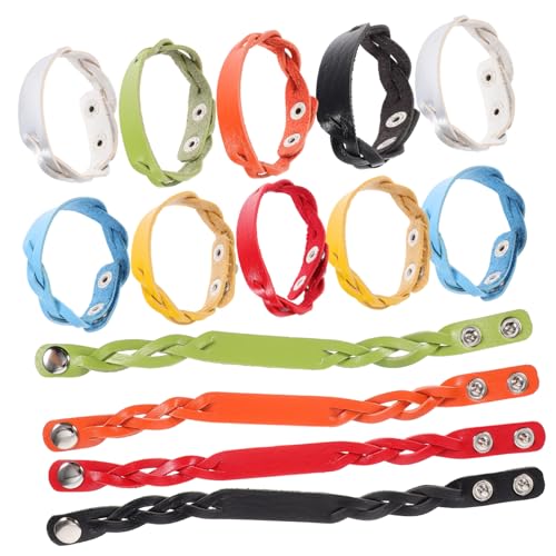 SOIMISS 14stücke Verstellbares Armband Gravur Blank Armband Für Männer Und Frauen Farbige Armbänder von SOIMISS